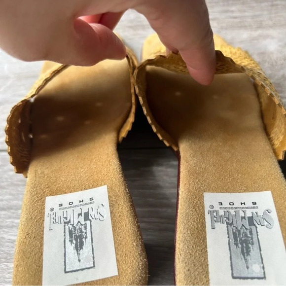 San Miguel Woven Slipper Sandals Wooden Heel - Picture 10 of 14